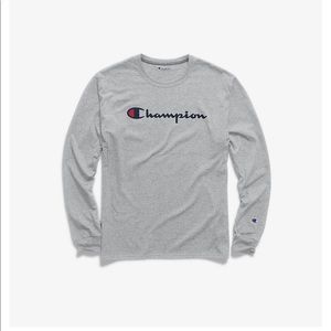 Light Grey Champion Long Sleeve Tee